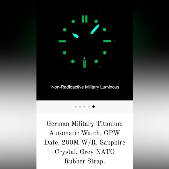 GPW German Military Titanium Watch - Battery powered - Picture 6 of 11